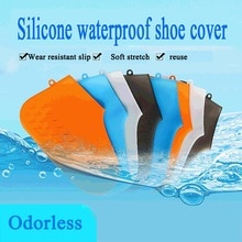 Reusable Elastic Silicone Overshoes Waterproof Shoe Cover Non-Slip Rain Socks Shoe Protectors Unisex Shoes Outdoor Protection