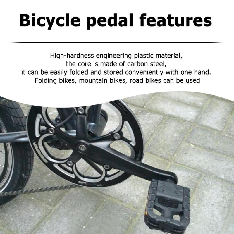 1 par de pedales plegables para ciclismo y bicicleta, apoyapiés antideslizantes para ciclismo, pedales plegables de seguridad para bicicleta de montaña y carretera