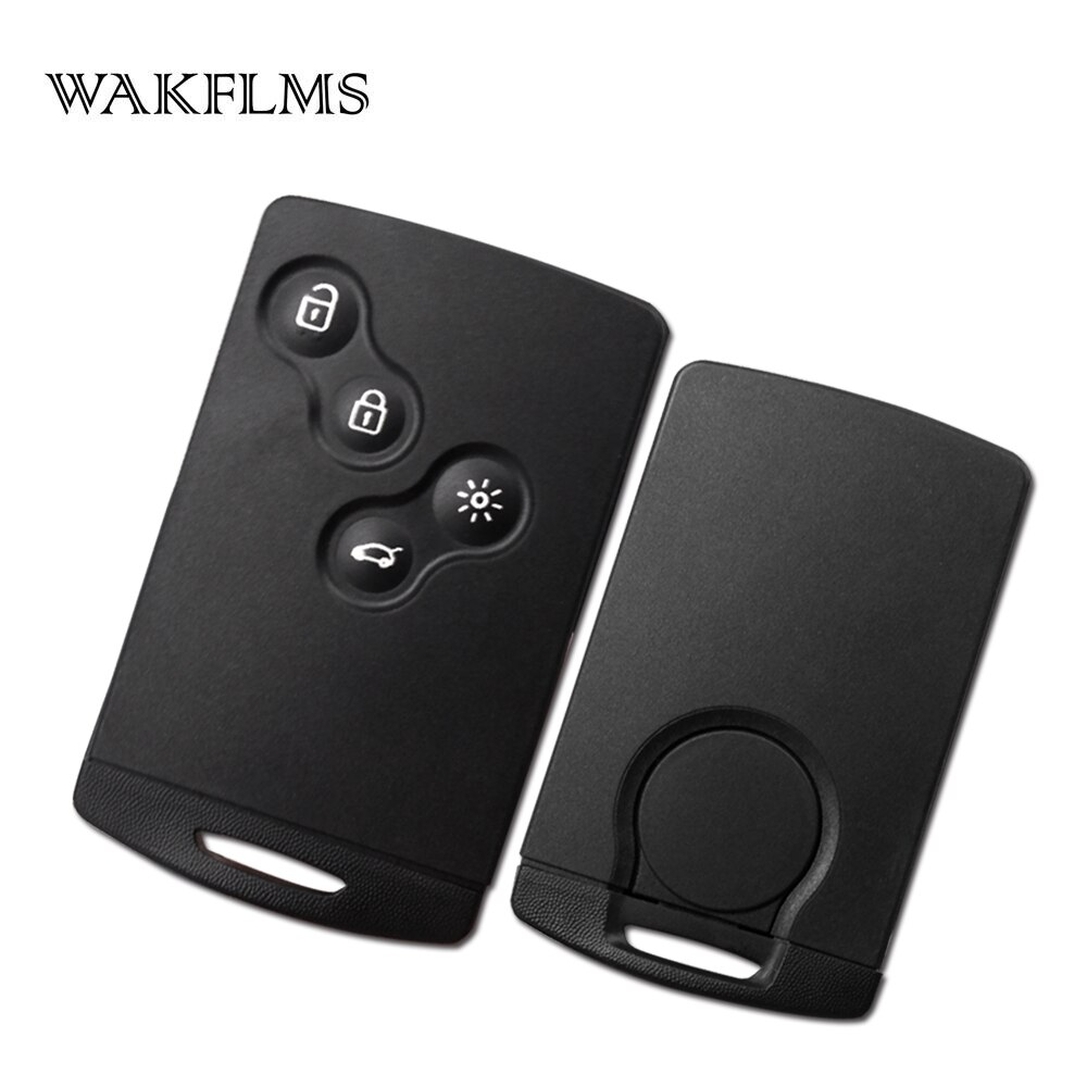 4 knappar smart fjärrnyckel 433 mhz med pcf 7952 chip för renault koleos med olika nödnummer