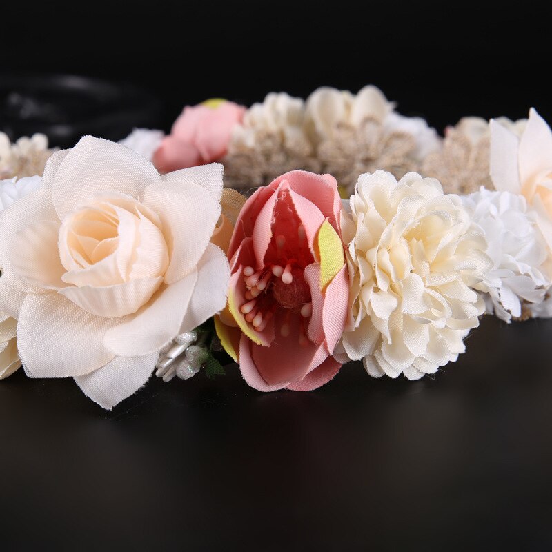 Boho Stil Blume Stirnbänder für Frauen Mädchen Floral Garland Kranz Tiaras Hochzeit Crown Haar Zubehör Kopfschmuck Schmuck