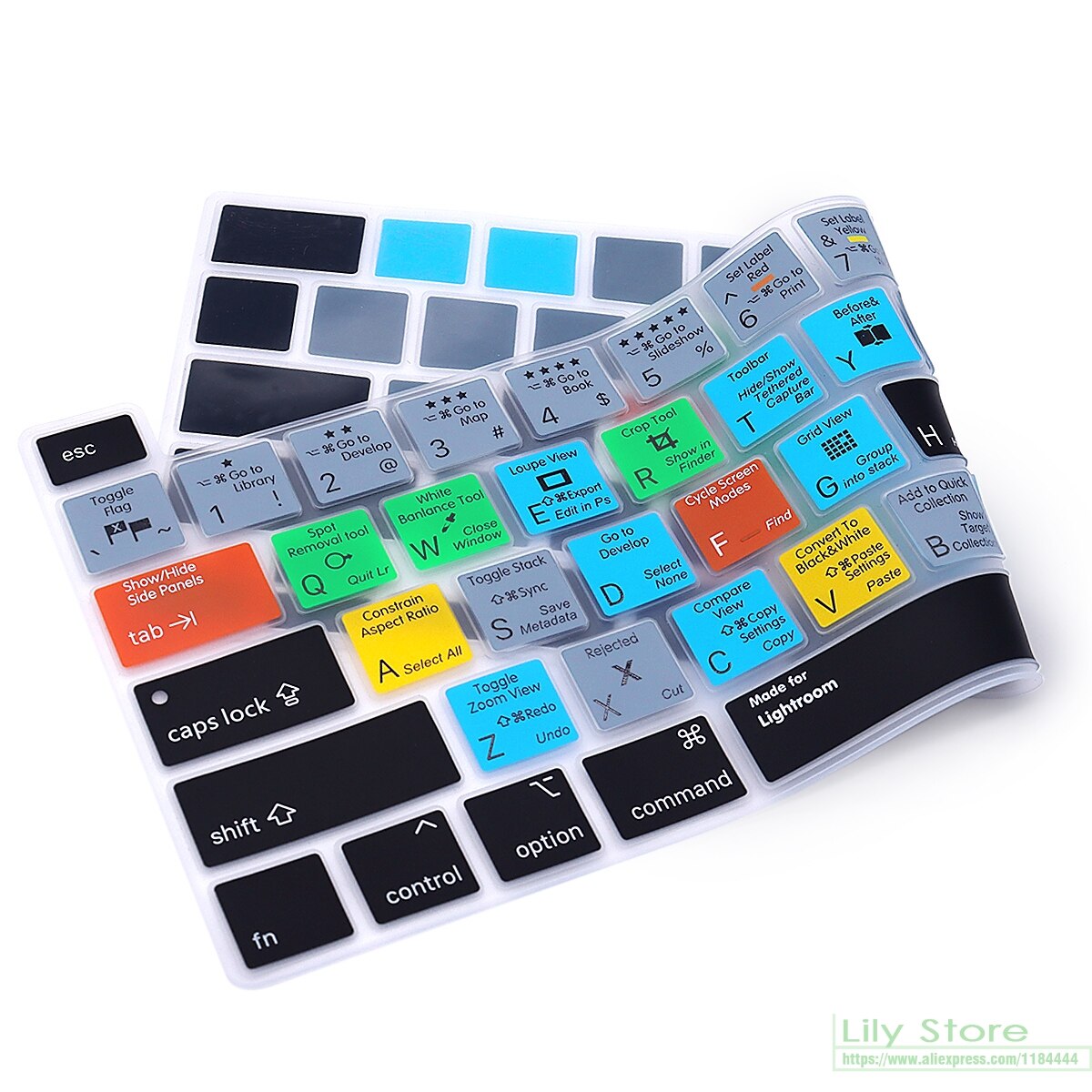 Keyboard Cover Skin for MacBook Pro M1 13 inch A2289 A2251 A2338 for MacBook Pro 16" A2141 Lightroom Shortcut Hotkey