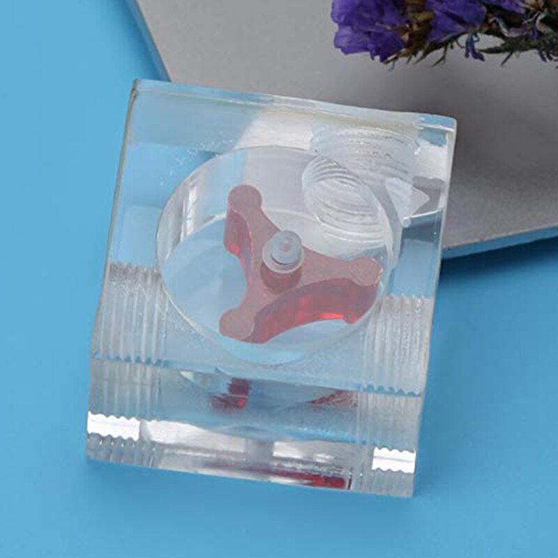 3 Way G1/4 Thread Durable Home 3 Impeller Acrylic Indicator for Pc Water Cooling Polished Surface Flow Meter Measuring