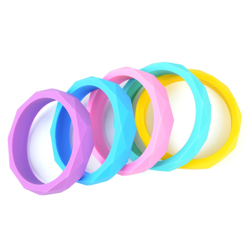 Lofca 1pc tandningsarmband silikon babyarmband bitring armband aldut storlek tuggleksak silikonpärlor amningssmycken