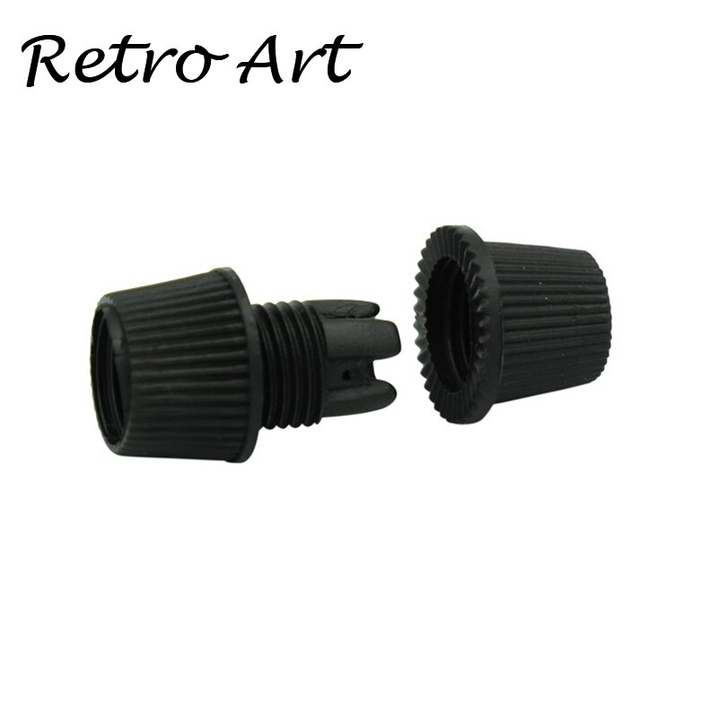 Threaded Cord grip plastic strain relief Wire Cap Lamps light Socket Cord Grip Strain Relief: 033-Black