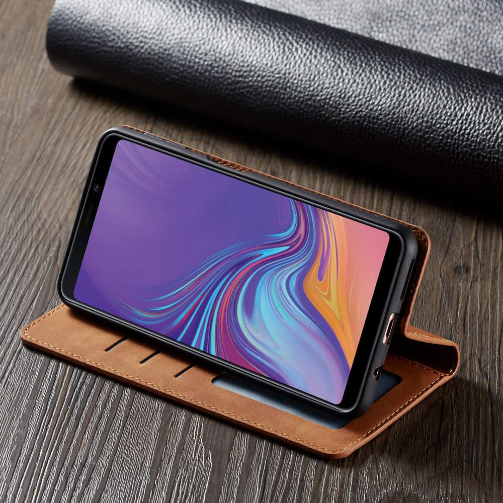 Magnetic Flip Leather Phone Case For Samsung Galaxy A7 A750 A8 A530 A6 Wallet Card Holder Back Cover Coque Fundas
