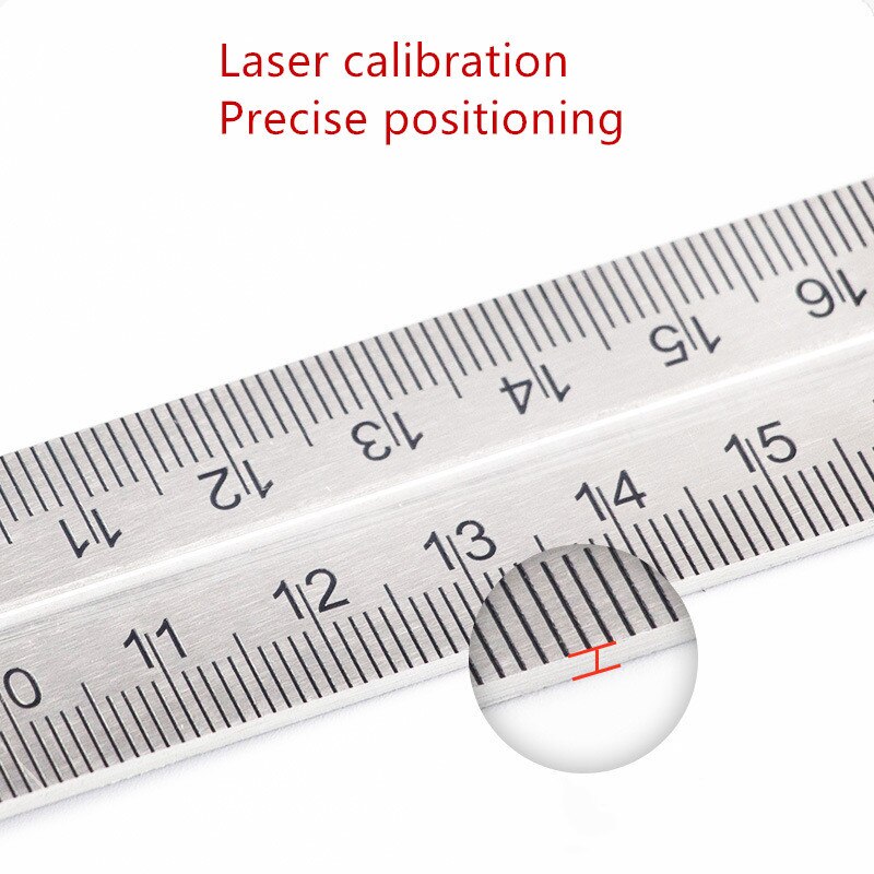 DIY Precise Stainless Steel Measuring Ruler Tools Aluminium Combination Mobile Workshop Hardware Angle Spirit Level 12"(300mm)