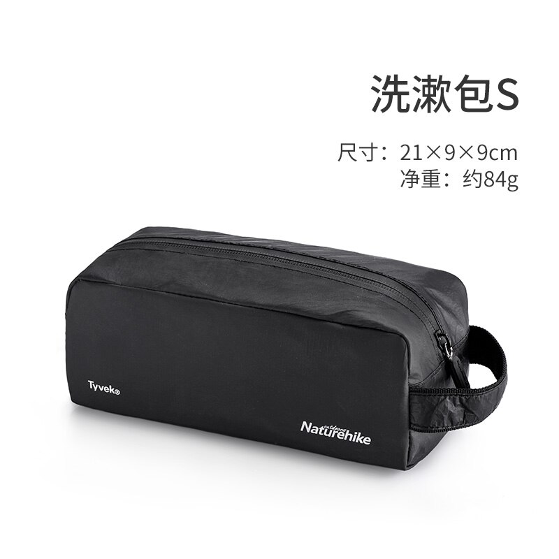 Naturehike reiscosmetische tas waterdicht, zakelijke tas met grote capaciteit, tpu-kledingopbergtas, multifunctioneel, draagbaar en ultralicht: Zwart s