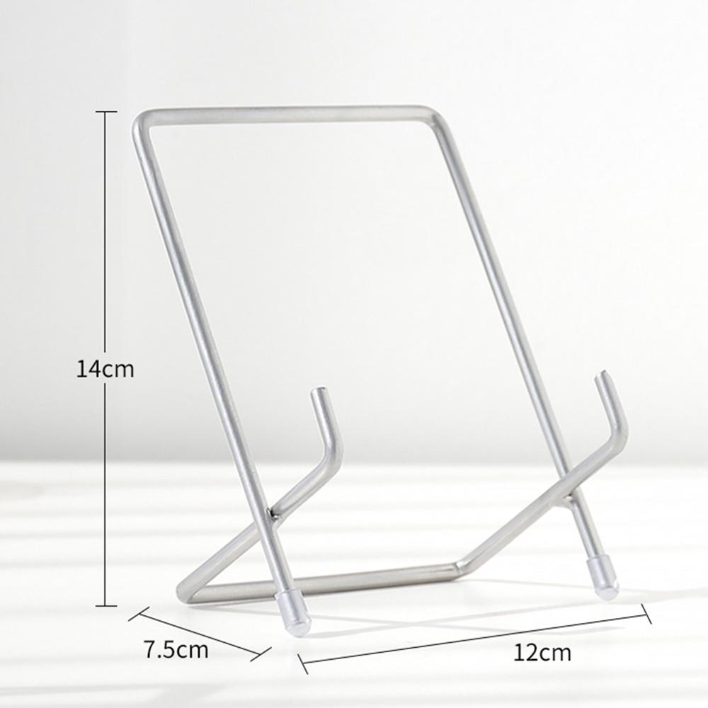 Zware Ijzeren Display Schildersezel Holder Draad Display Stand Kom Plaat Fotolijst Boek Kunstwerk Beugel Metalen Display Rack: Type B Grey Large