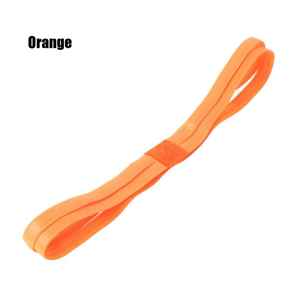 1pc unisex 8 farver dobbeltbånd yoga elastisk hårbånd anti slip hår reb sport hovedbøjle fitness løb hovedbeklædning tilbehør: Orange