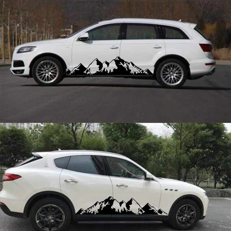 2Pcs Car Universal SUV Side Body Sticker Mountain Decal Sticker Decoration for Car /Ford/SUV/Jeep Wrangler