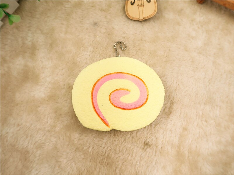 Kuutti Squishy juguete antiestrés Kawaii lindo rollo suizo pan de la torta blandita lento aumento de Jumbo Chocolate Rosa Amarillo Blanco Squishies