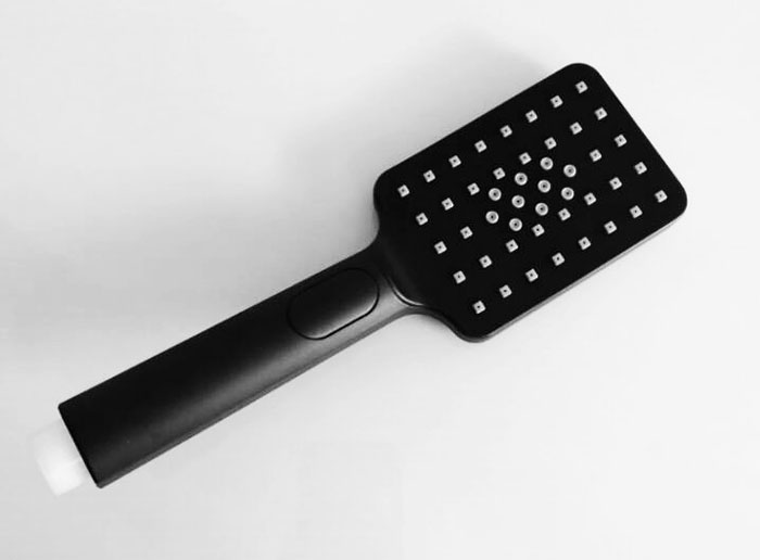 Black Brass Bath Hand Held Shower Head Adjust Brass Shower Holder Water Saving Copper Handheld Sprayer THKO: square shower