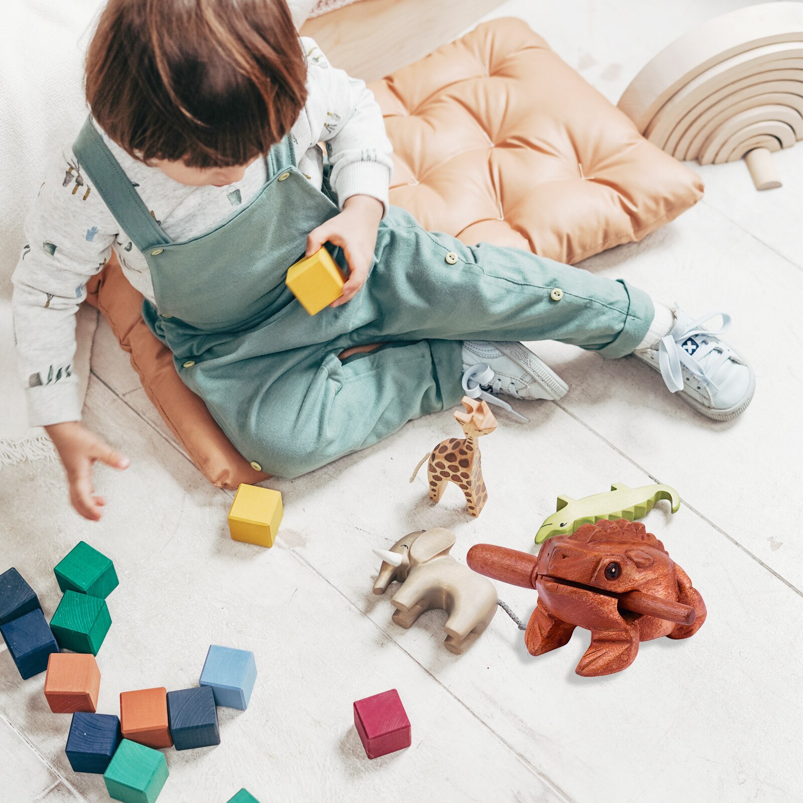 Muslady mała żaba Guiro żaba żaba ekspres dźwięku około 4 cali długi materiał z litego drewna muzyczny instrument perkusyjny