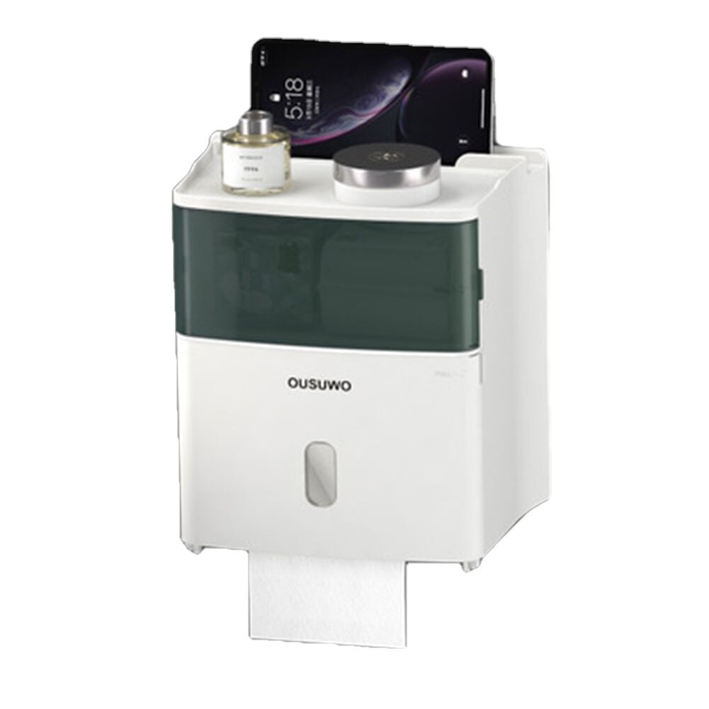 Tray Roll Paper Tube Storage Box Toilet Paper Holder Waterproof Wall Mounted Toilet Paper Tray Tissue Box Shelf Bathroom Product: E