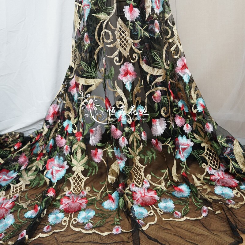 Aplique para vestido de novia, pañuelo para boda, velo bordado, tela de encaje, 130cm