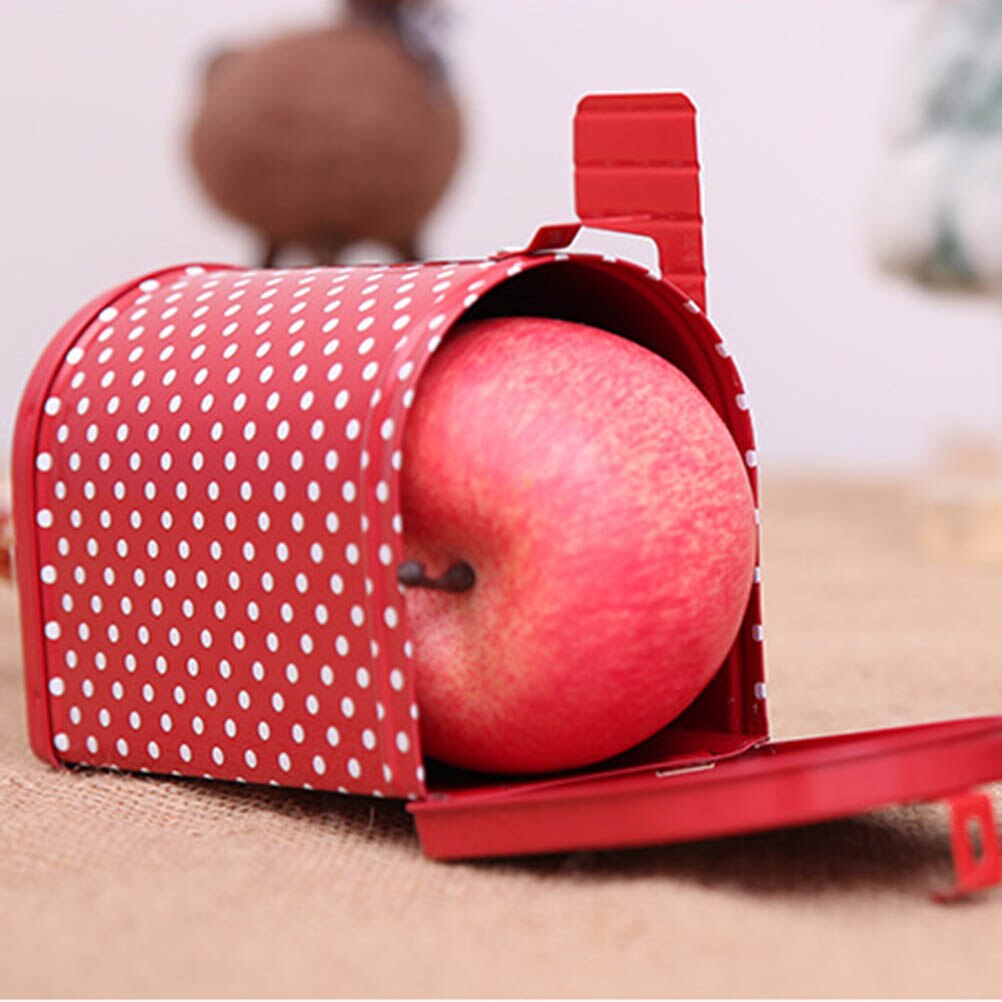 1pc Tinplate Box Cute Theme Mailbox Shape Post Box Tin Boxes Party Supplies for Candy Toys Decoration