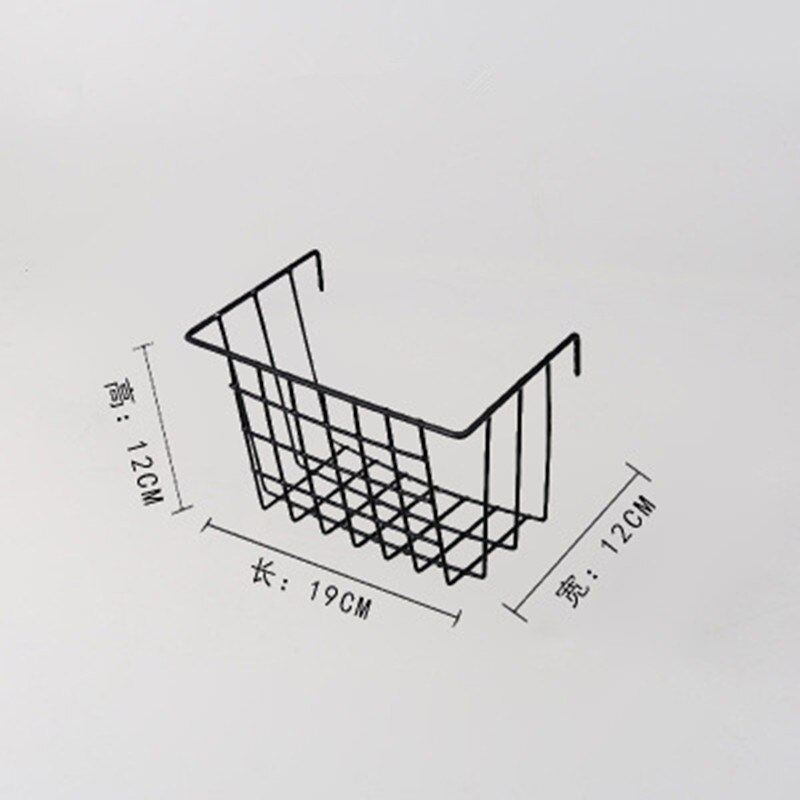 Thuis Wanddecoratie Ins Ijzeren Rooster Decor Frame Opknoping Rack Muur Display Art Opbergdoos Mand Mesh Plank Rack Holder organizer: Black 3 Sides