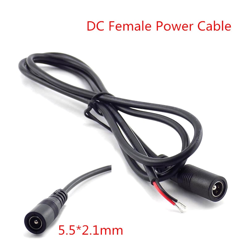 0.25 M/0.4 M/1 M 12 V DC Female Power Cable Extension 22AWG CCTV Camera Adapter 5.5 * 2.1mm Connector Kabel voor Camera Voeding