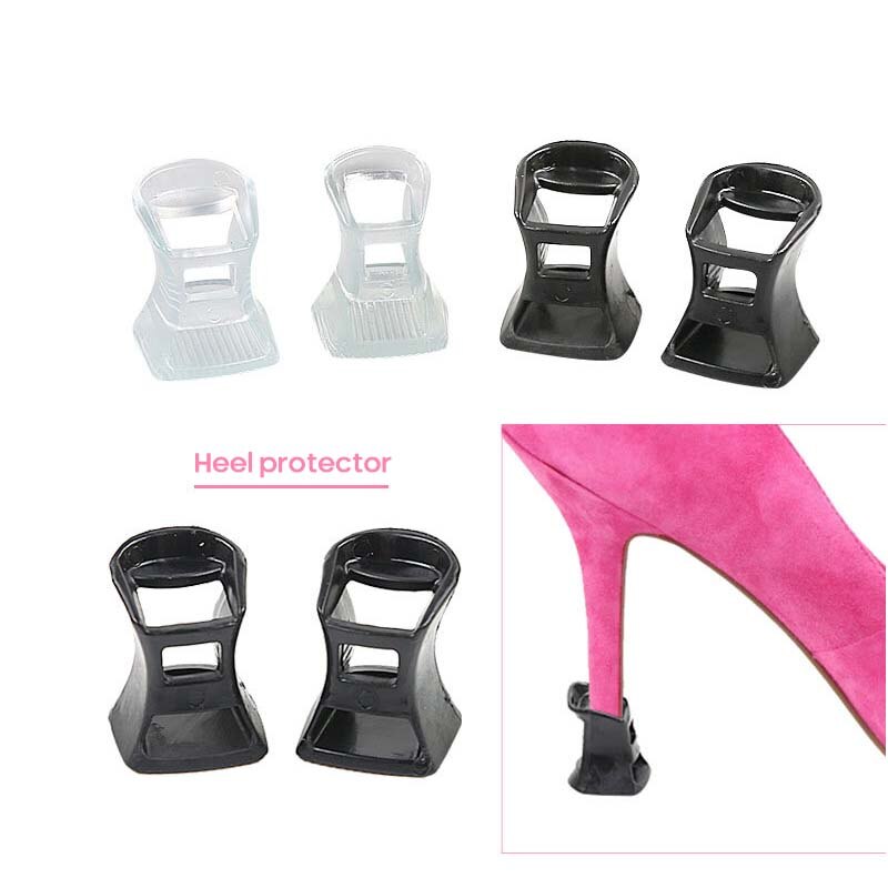 Protector de tacón alto de PVC para tacones de aguja estilo latino, cubiertas antideslizantes para baile, accesorios para zapatos de boda de novia, 1 par