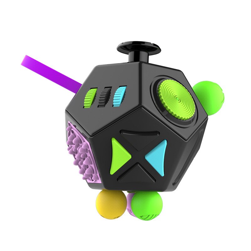 12-Side Fidget Speelgoed Verlicht Stress En Angst Anti Depressie Voor Kinderen En Volwassenen Met Autisme