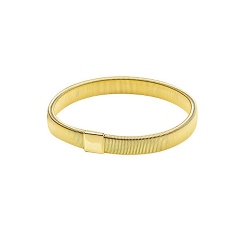 Armband dam skjorta ärmhållare metall armband hålla ups strumpebandsvant ring herr armband elastisk båge armband (ej par): Guld-