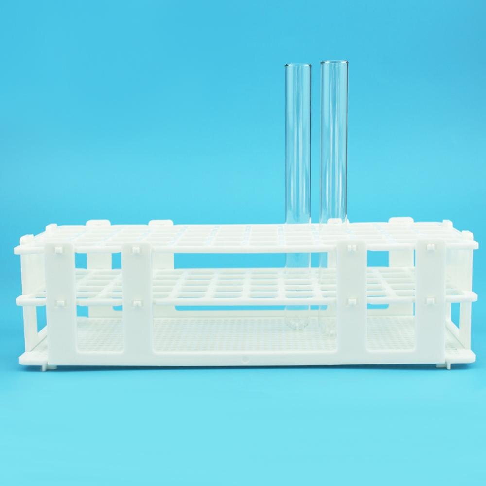 Plastic Test Tube Rack for 30mm Tubes, 21Well, White,Detachable (21 Hole)