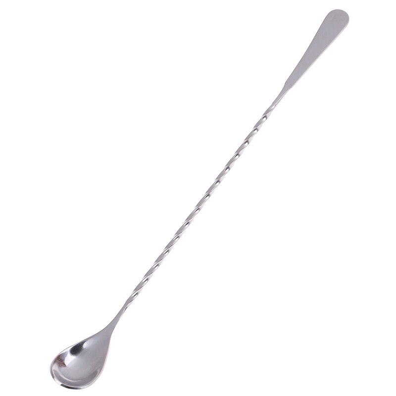 30cm Cocktail Spoon Bar Spoon Stainless Steel Mixing Spiral Pattern Bar Teadrop Spoon Bar Tool Bartender Tools: Silver