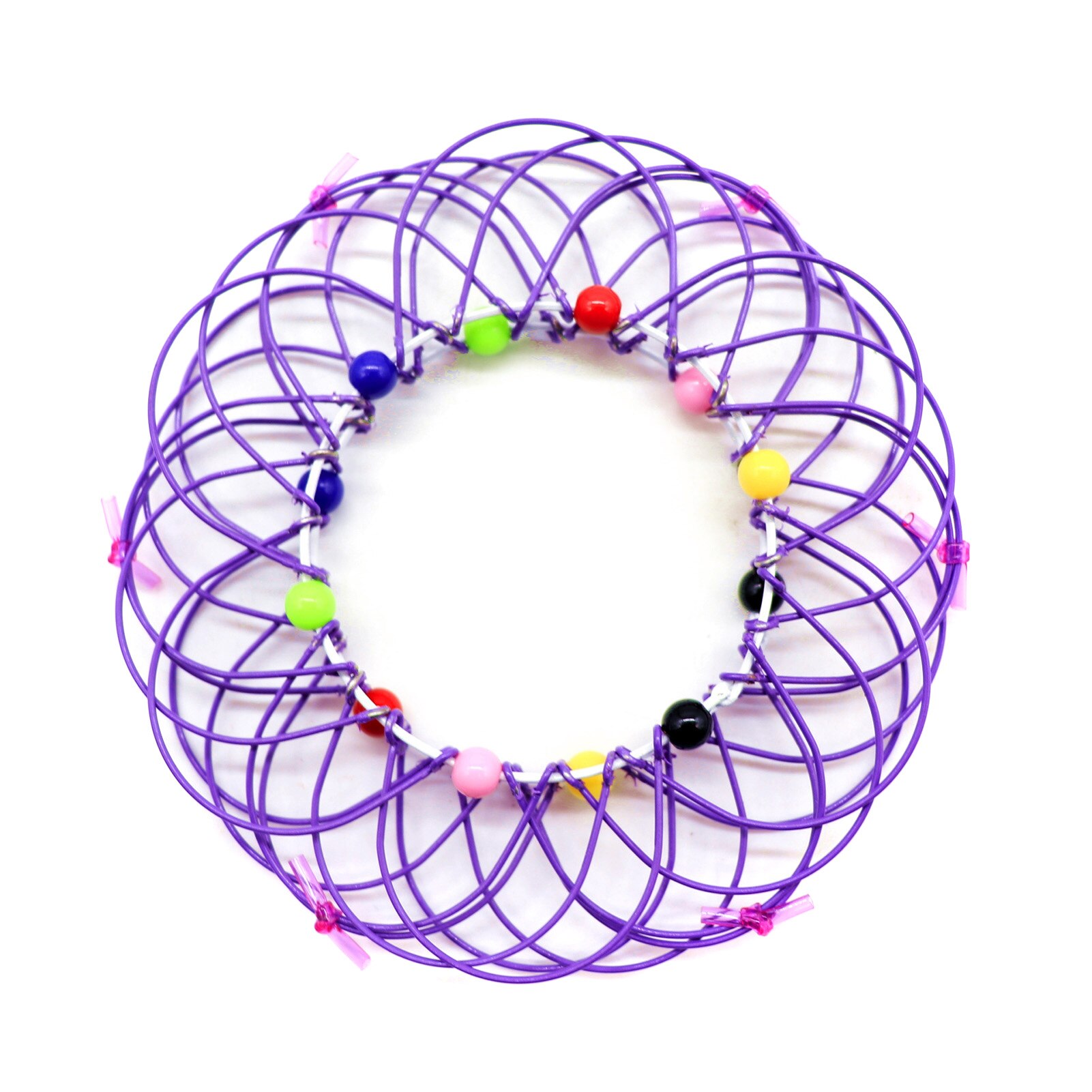 Magic Mandala Bloem Mand Speelgoed Meerdere Veranderingen Ijzeren Hoepel Ring Speelgoed Lbv: Purple