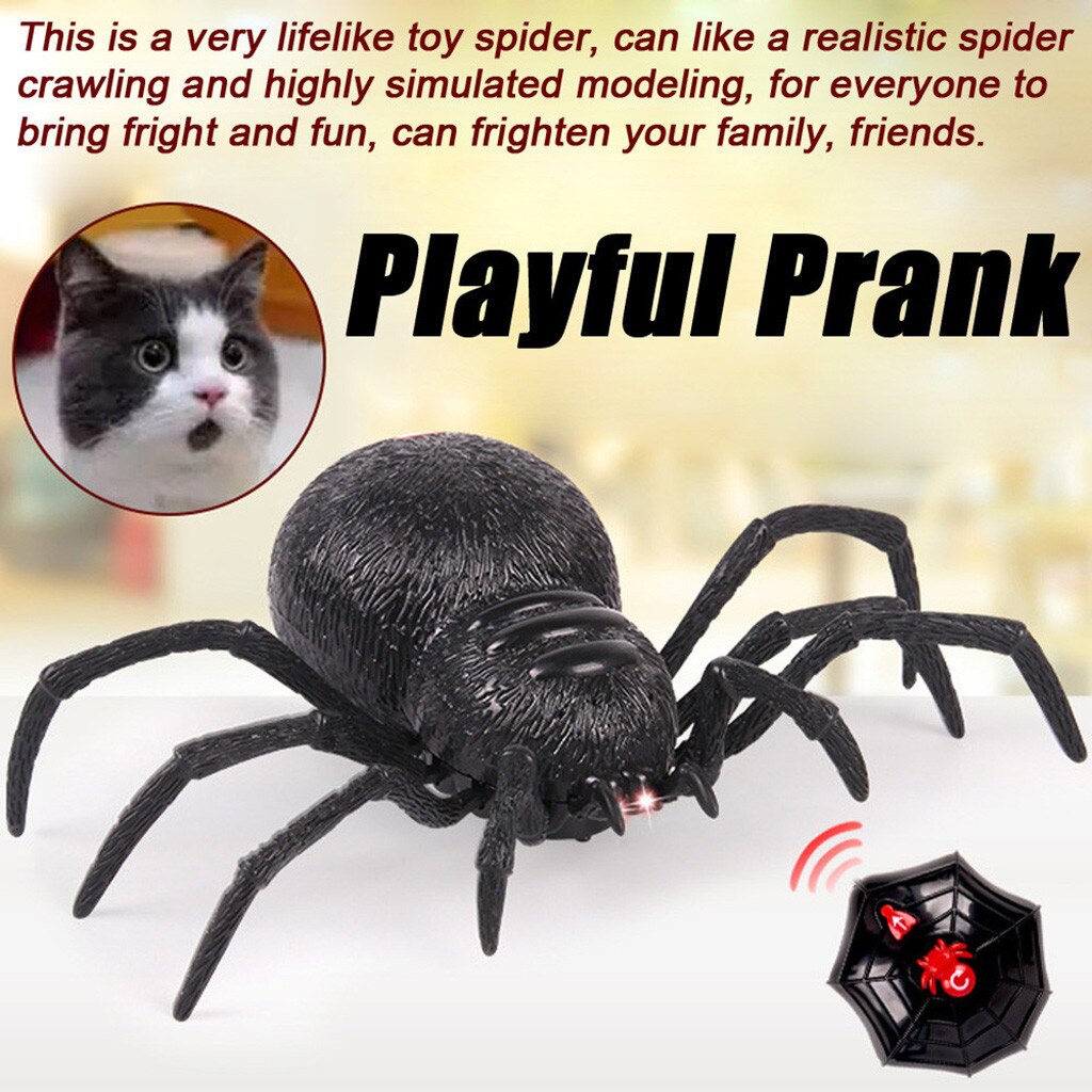 Remote Control Spider Scary Wolf Spider Robot Realistic Novelty Prank Toys Kid Creativity Decoration Jokes Prank spielzeug