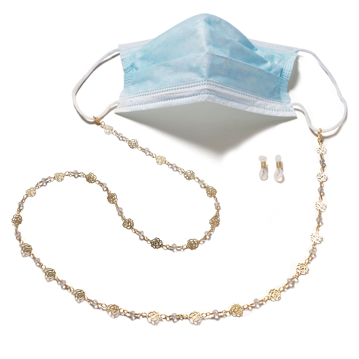 Mode Rozen Masker Kettingen Bril Ketting Voor Vrouwen Retro Metalen Zonnebril Lanyards Brillen Koord Houder Nekriem