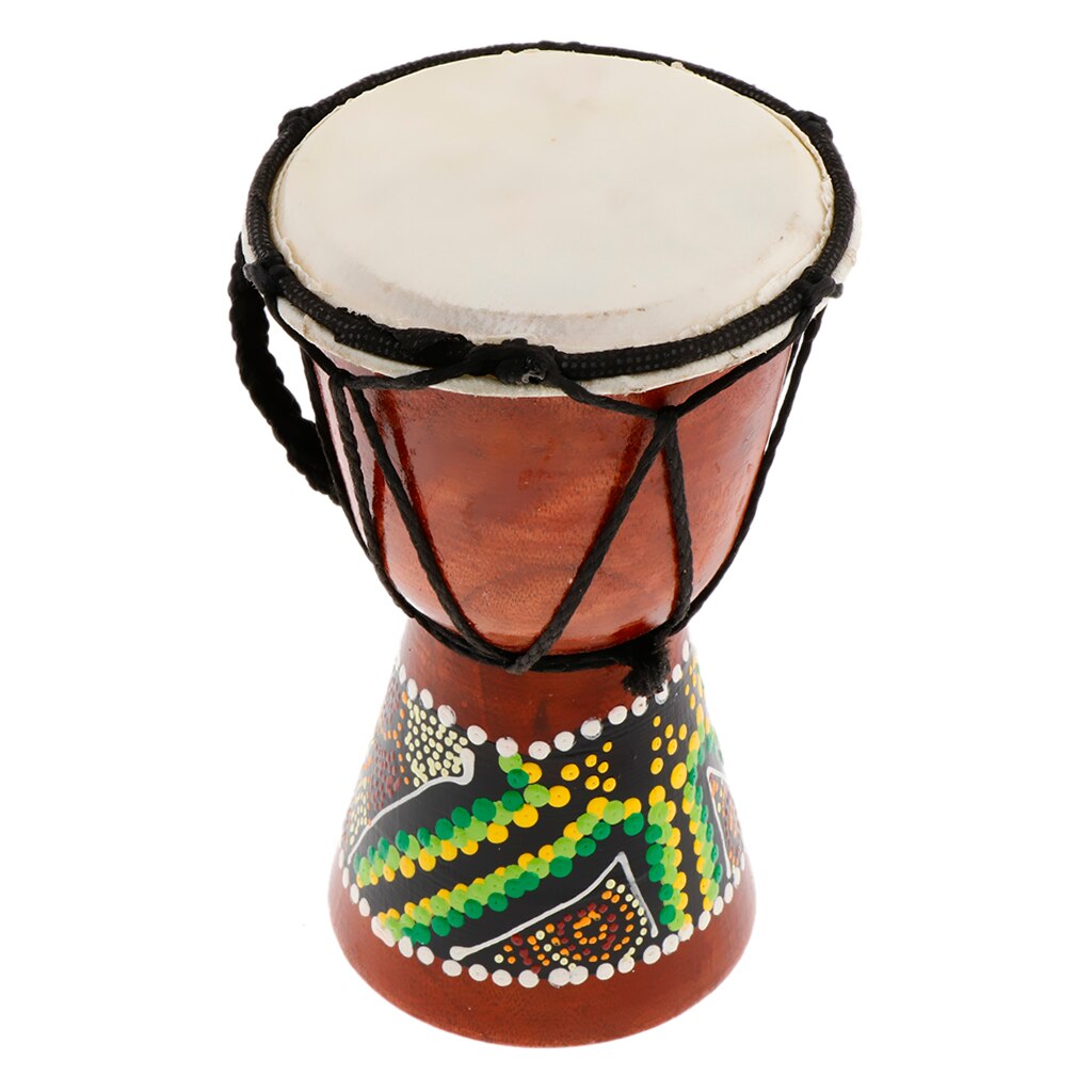 4inch Djembe Hand Painted African Drum for Kids Children Preschool Percussion Toy