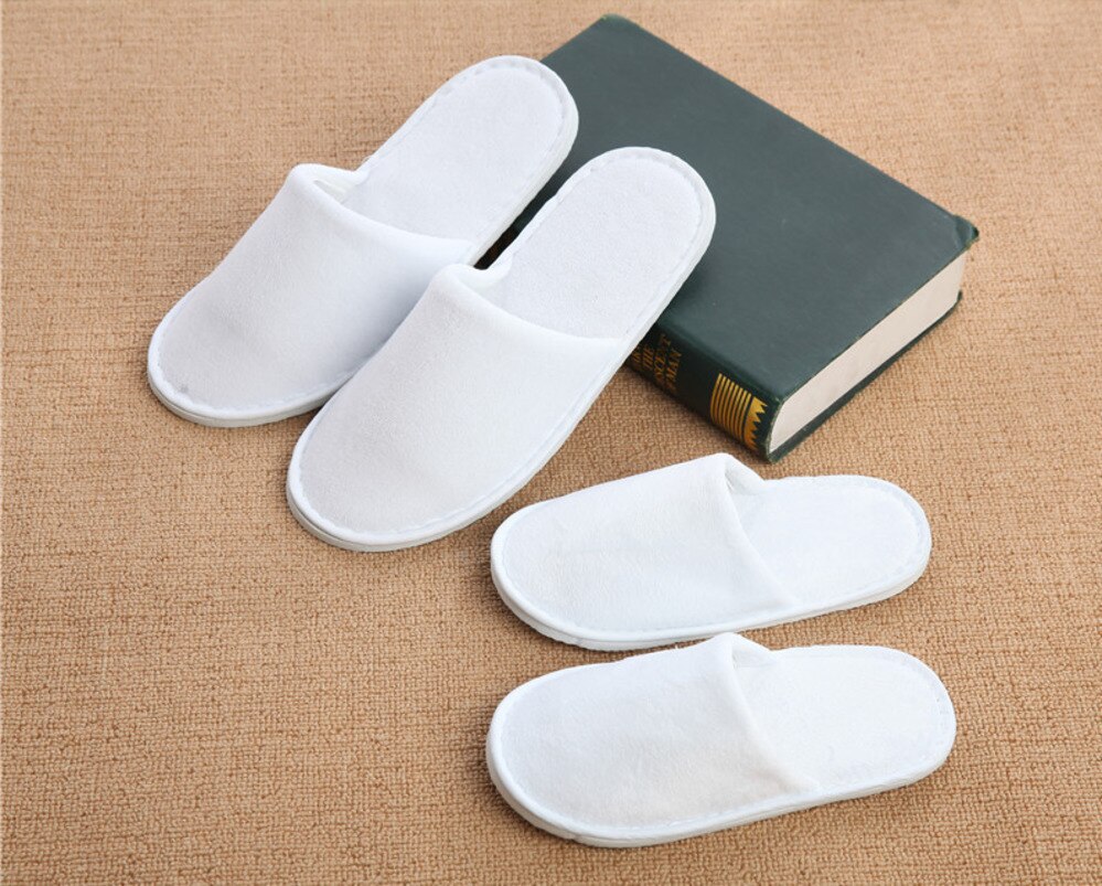 10 Pcs Children Hotel Guest Room Slippers Articles Disposable Kids Live With Family Tourism Baby Slipper White Shoes
