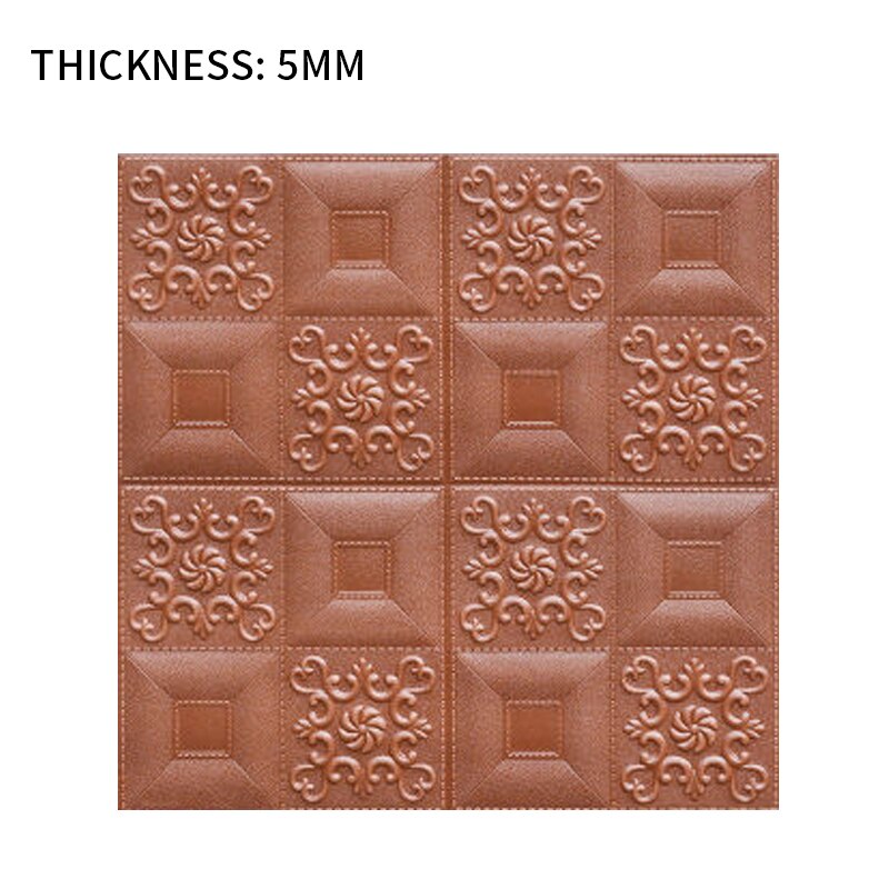 self-adhesive3D ceiling wall stickers Roof ceiling decorative stickers for living room bedroom TV background foam wallpaper: coffee5
