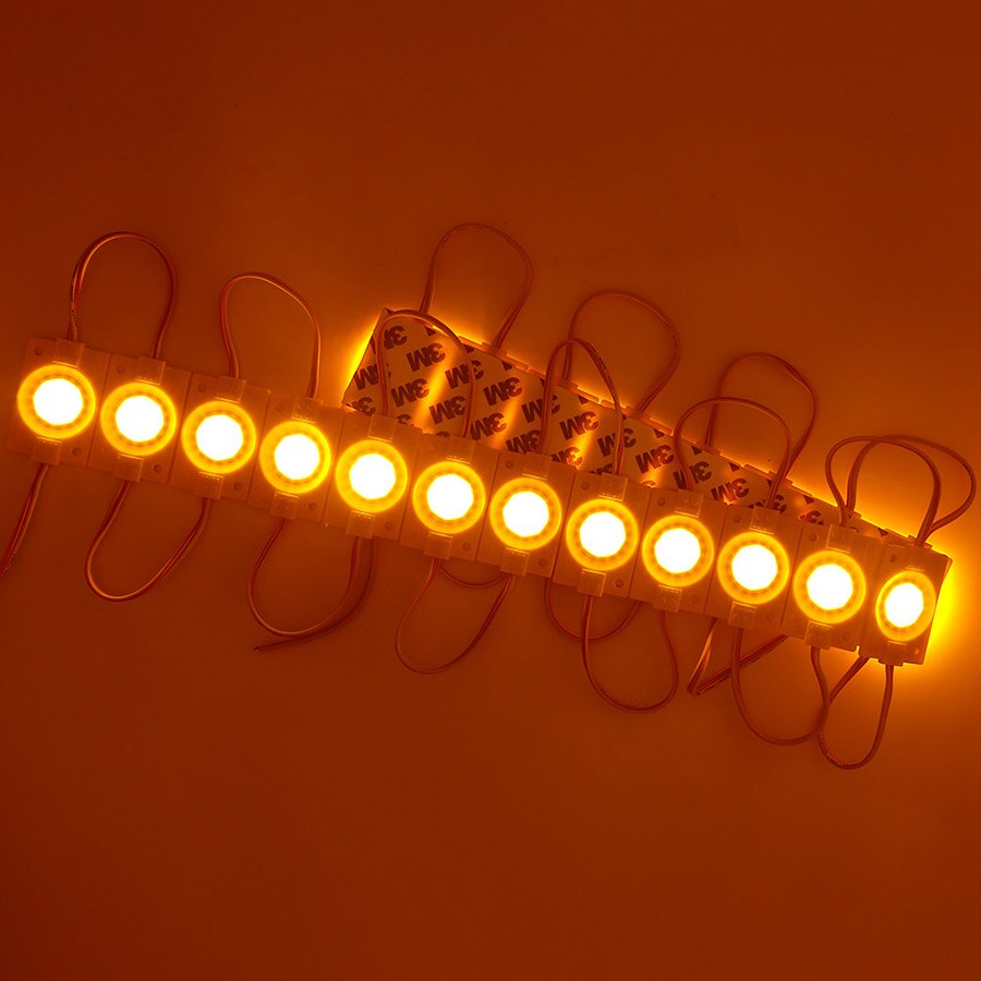 COB LED Module Strip Light Bead Chip Lamp DC12V 2.5W Waterproof Ultra Bright DIY Sign Advertising Backlight Decorative Lights: Yellow