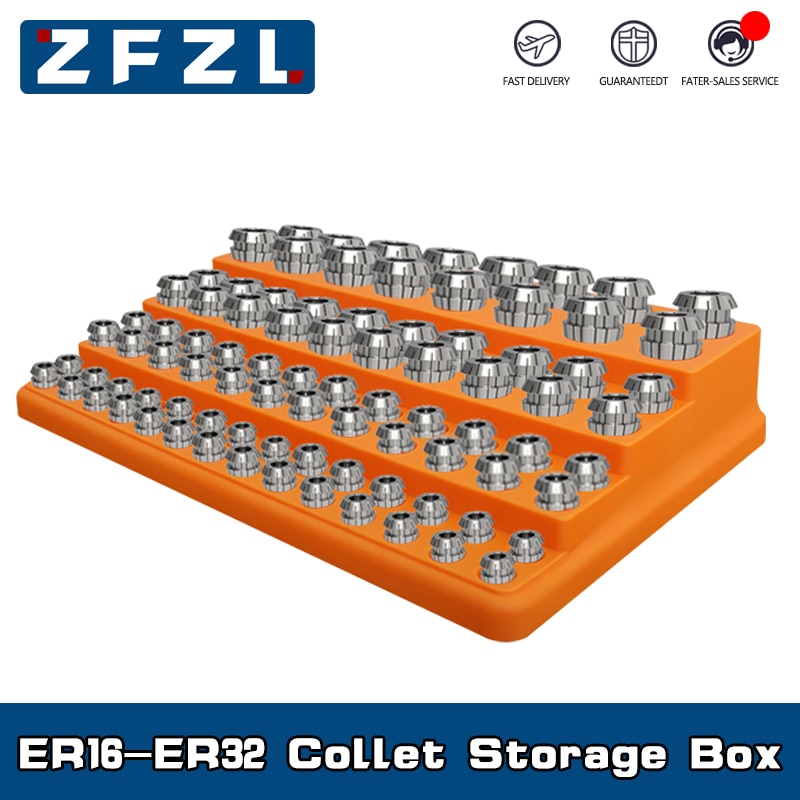 er collet storage box 88 hole ER16 ER20 ER25 er32 rigid plastic trapezoidal storage and finishing frame CNC machining center