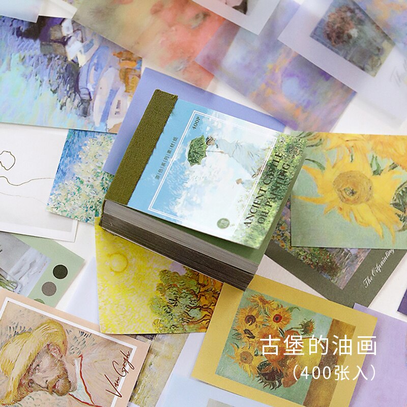 400pcs Mini Old book INS Style Material Paper Junk Journal Planner Craft Paper Scrapbooking Vintage Decorative DIY Craft Paper: C