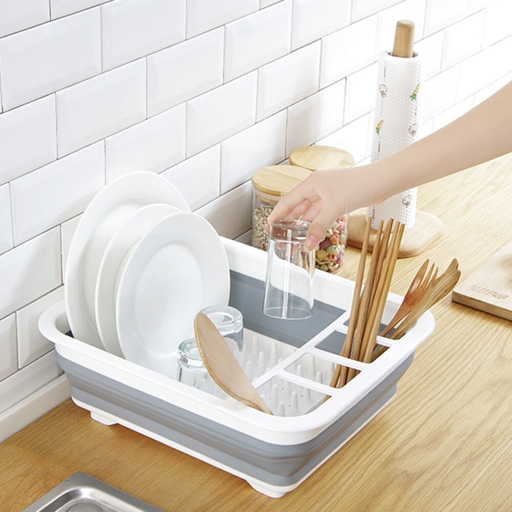 Keuken Vouwen Drain Afdruiprek Opvouwbare Opbergdoos Kom Plank Houder Afdruiprek Servies Cup Stand Servies Opbergdoos