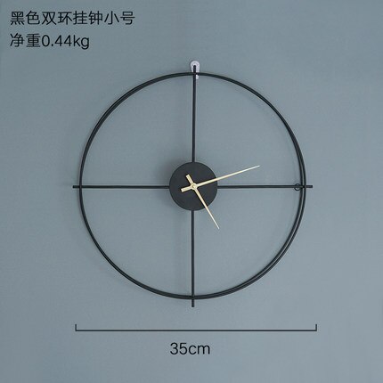 American Style Living Room Decoration Wall Clock Simple Modern Rose Gold Home Decor Wall Watch Art Adornment: Red