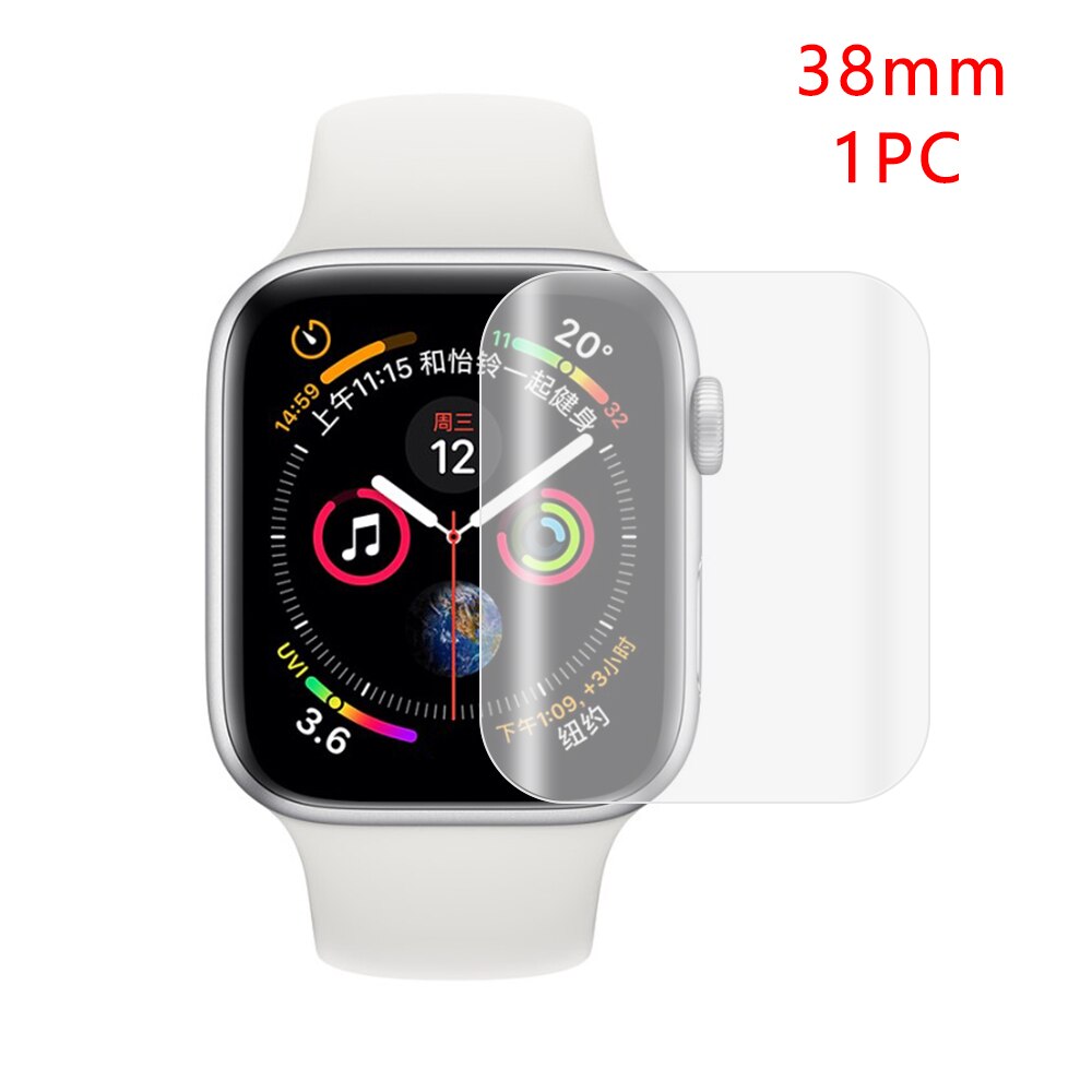 Folia Ochronna Hydrożel TPU 3D do Apple Watch Series 4 3 2 1 - Pełne Pokrycie Ekranu: Dla 38mm Series 123