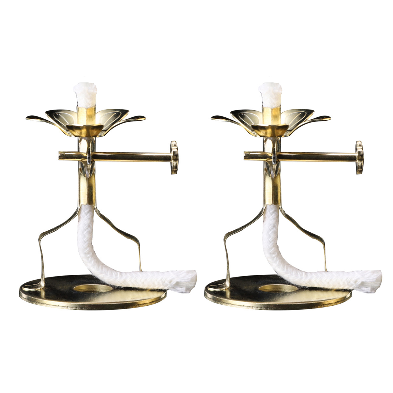 2 teile/satz Gold Butter Lampe Docht Halter Docht Lampe Stehen Teelicht Öl Lampe Stehen Tibetischen Buddha Ghee Lampe Halter für hochzeit Yoga: Licht Grau