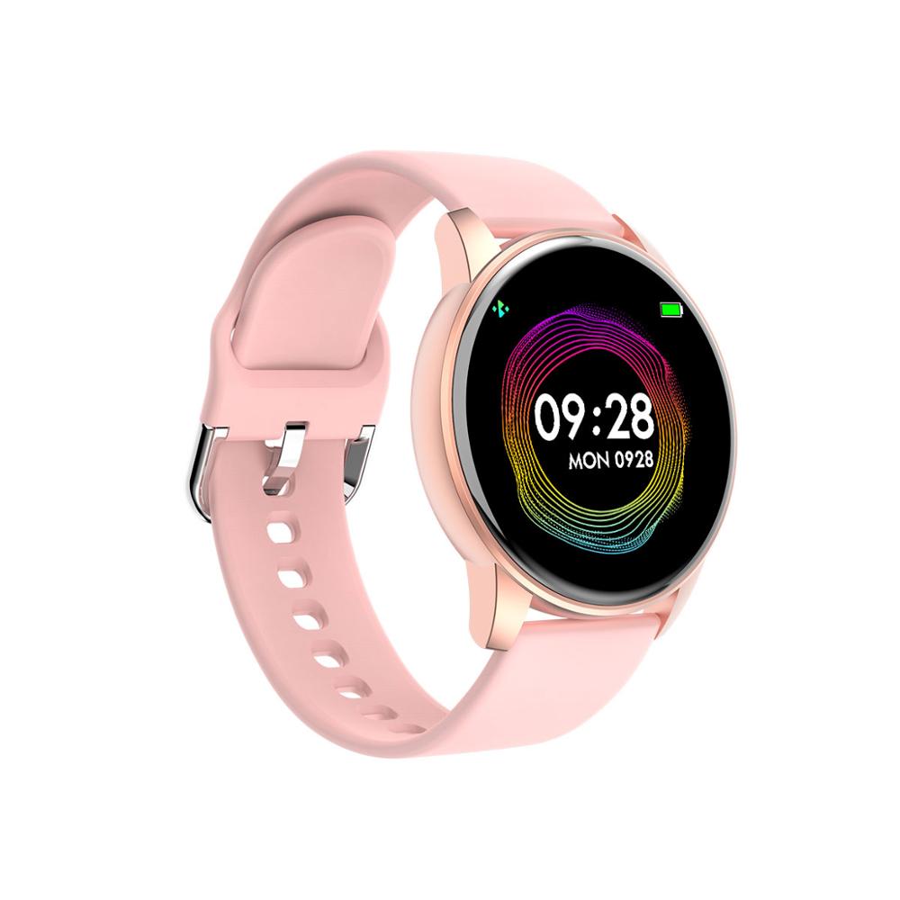 Geekbes G5 Bluetooth Slimme Horloge 1.3 Inch Mannen Vrouwen Sport Horloge Hartslagmeter Pk Q8 Q9 Iwo 8 9 smartwatch Fitness Tracker: Pink