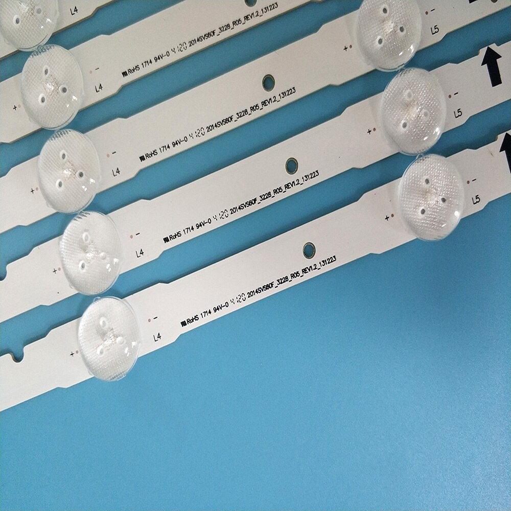Barre LED (14) pour Samsung UE60J6200AW UE60H6300 UE60J6240AK UE60H6270 UE60J6240 UE60H6250 UE60H6200 BN96-30433A 30434A 30421A