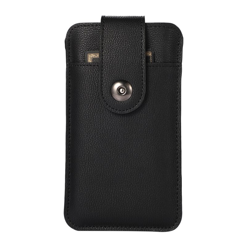 Custodia universale per telefono con cintura da 5.2-7.2 pollici per Samsung S21 S20 S10 Plus nota 20 10 9 per Iphone Smartphone marsupio in pelle: 17.8cmx9.8cm / Black