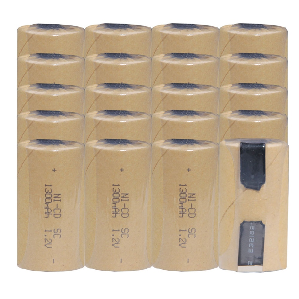 20 pcs schroevendraaier SC batterij alleen voor Russische koper! SC oplaadbare batterij SUBC NICD 1.2v batteria accu 1300mAh