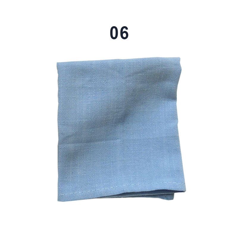 1PC Solid Color Cup Dishes Accessories Cotton Linen Napkin Clot Handkerchief Tea Towels Ceremony Bowl Teapot Cleaning Towel: 6