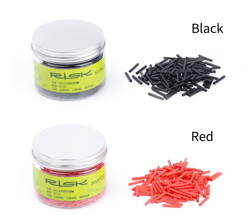 50pcs/lot Heat shrink Bicycle Cable End Caps Bike Wire End Caps for MTB Bike Brake Derailleur Shifter Cable Tip Crimps