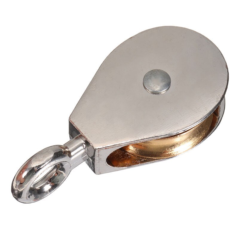Dubbele / enkele wiel roterende vaste katrol metalen hefwerktuig touw hangende hefwiel schijf tuigage zinklegering 36mm/52mm/75mm