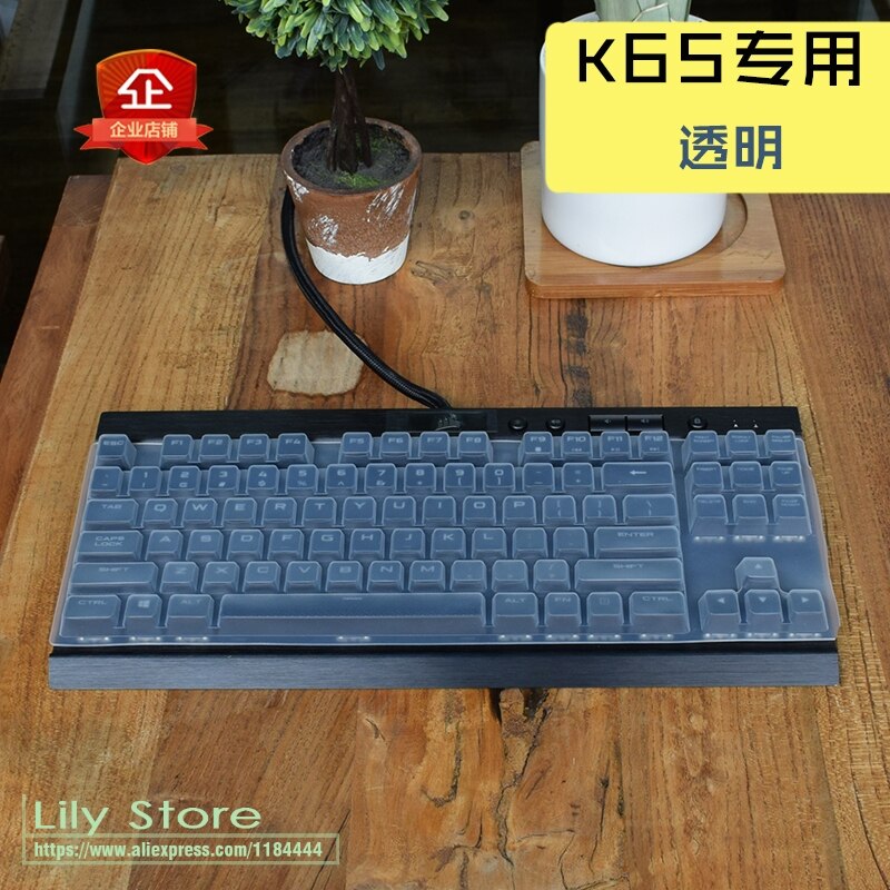 For Corsair Gaming K63 Red K65 Rgb Lux Rapidfire Skin Film Office Desktop Keyboard Anti Dust Cover Mechanical Keyboard Cover: transparent