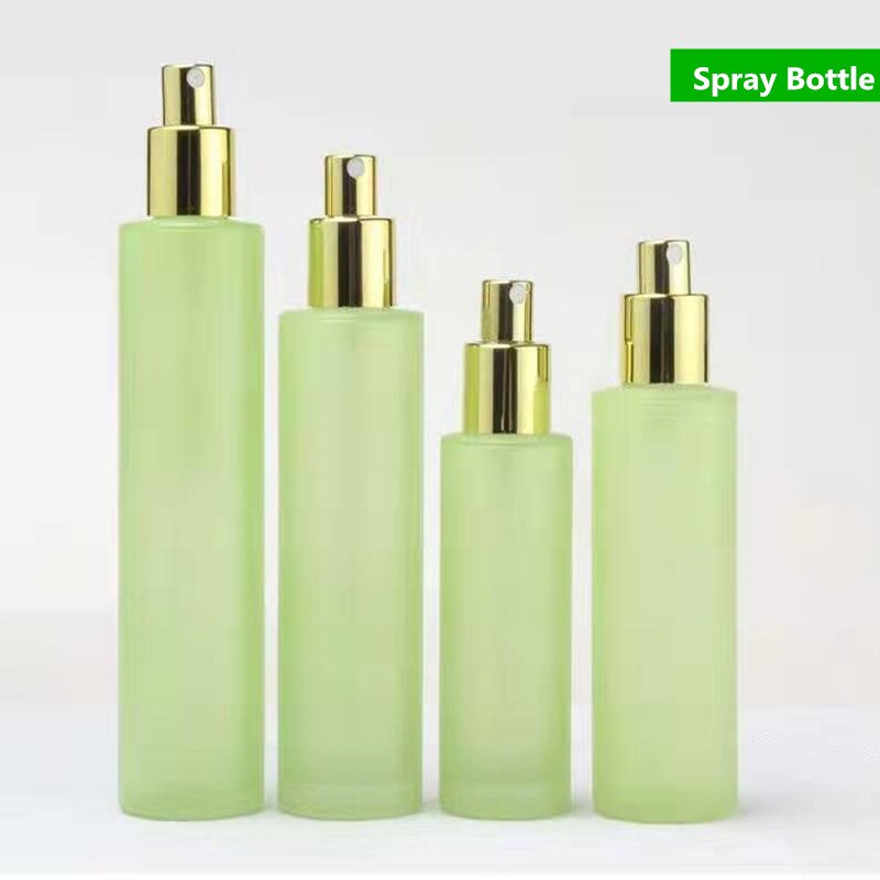 60ml flacons de lotion en verre cosmétique de luxe verts emballage cosmétique avec bouchon en plastique doré vide 30ml flacons pulvérisateurs en verre: 30ml / Vaporisateur