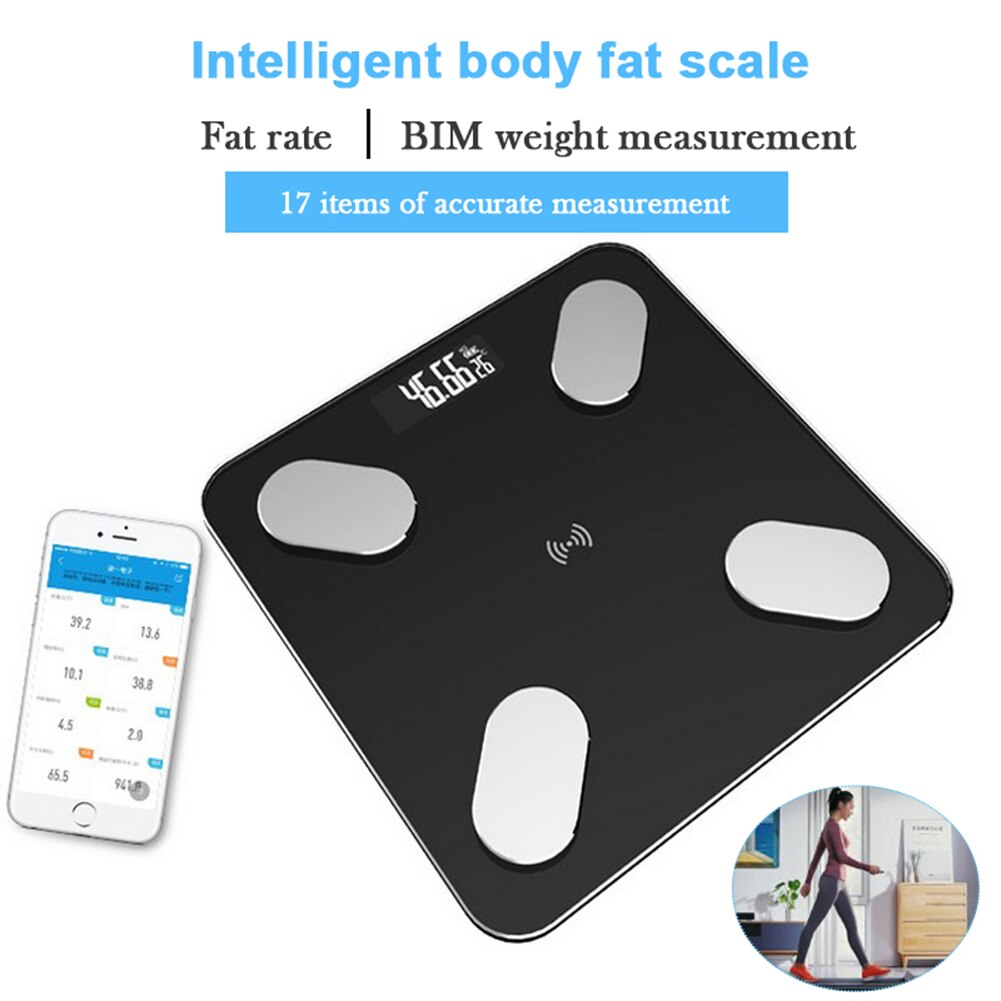 Bluetooth Smart Electronic Scale Digital Display Battery Powered Body Fat Scales